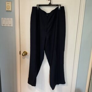 Conrad C Dress Pants Womens 20 Navy Blue Excellent Wide Leg Lined Trousers
